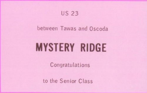 Mystery Ridge - 1974 Oscoda High Yearbook Ad